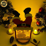 Christmas Truck - Paper Cut Santa Light Box File - Cricut File - 28,4x14,7cm - LightBoxGoodMan - LightboxGoodman