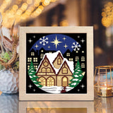 Christmas Village 3 – Paper Cut Light Box File - Cricut File - 20x20cm - LightBoxGoodMan - LightboxGoodman