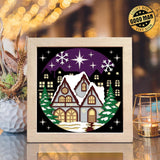 Christmas Village 3 – Paper Cut Light Box File - Cricut File - 20x20cm - LightBoxGoodMan - LightboxGoodman