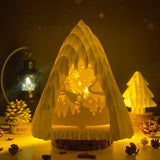 Christmas Village - 3D Pop-up Light Box Pine File - Cricut File - LightBoxGoodMan