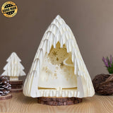 Christmas Village - 3D Pop-up Light Box Pine File - Cricut File - LightBoxGoodMan - LightboxGoodman