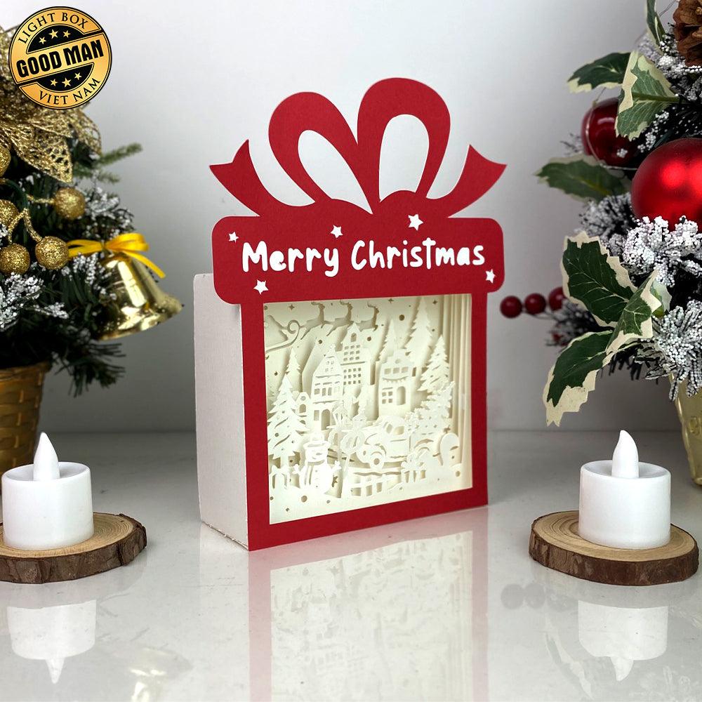 Christmas Village - Paper Cut Gift Light Box File - Cricut File - 21x16cm - LightBoxGoodMan - LightboxGoodman