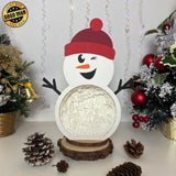 Christmas Village - Paper Cut Snowman Light Box File - Cricut File - 20x26,5cm - LightBoxGoodMan - LightboxGoodman