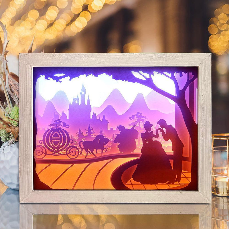 Cinderella 3 – Paper Cut Light Box File - Cricut File - 20x26cm - LightBoxGoodMan - LightboxGoodman
