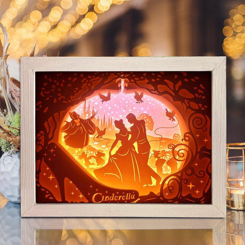 Cinderella 5 – Paper Cut Light Box File - Cricut File - 20x26cm - LightBoxGoodMan - LightboxGoodman