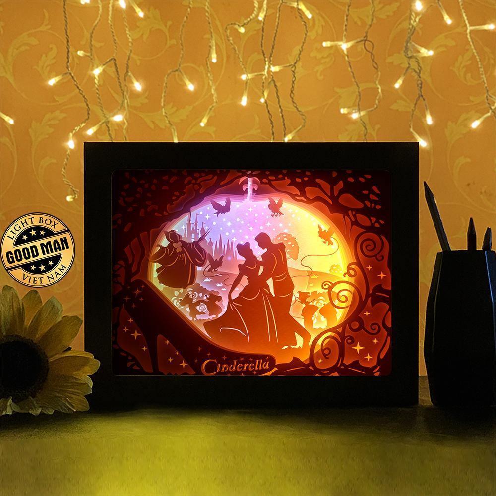 Cinderella 5 - Paper Cutting Light Box - LightBoxGoodman - LightboxGoodman