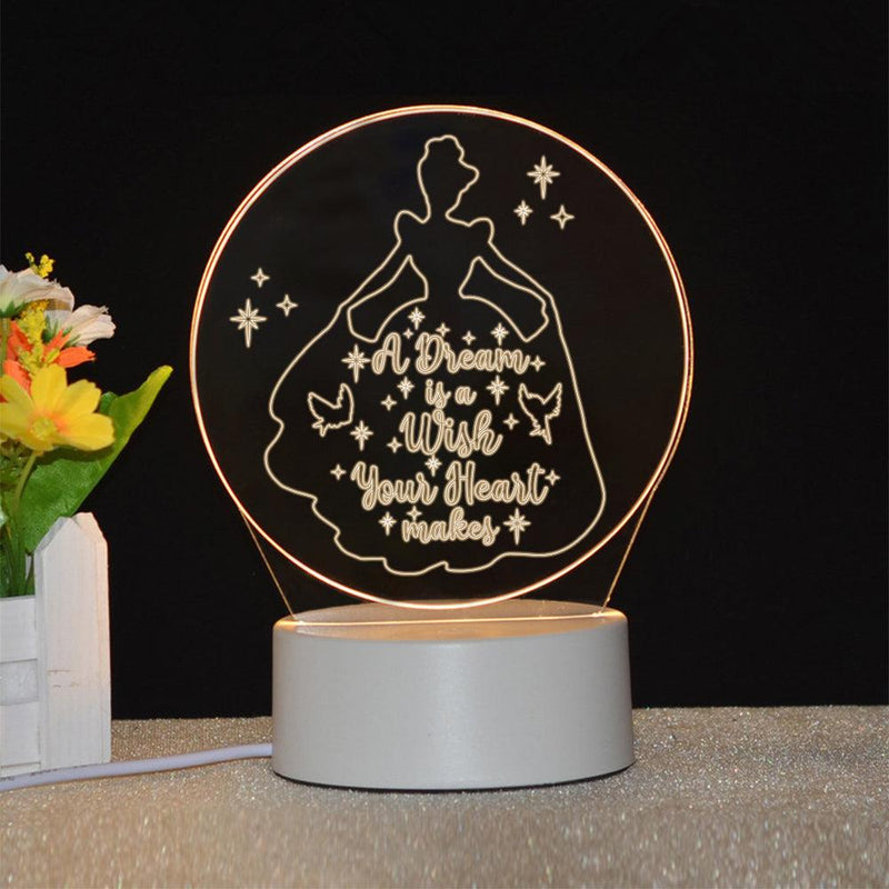Cinderella - Acrylic LED Light File - 4,5x4,5" - Cricut File - LightBoxGoodMan - LightboxGoodman