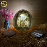 Cinderella - Easter Egg 3D Pop-up File - Cricut File - 5.8x4.8" - LightBoxGoodMan - LightboxGoodman