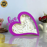 Cinderella - Love Heart Papercut Lightbox File - 5,6x7,5" - Cricut File - LightBoxGoodMan - LightboxGoodman