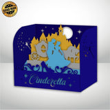 Cinderella - Paper Cut Mini-Showcase File - Cricut File - 10x12cm - LightBoxGoodMan - LightboxGoodman
