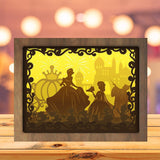 Cinderella x Elsa - Paper Cutting Light Box - LightBoxGoodman