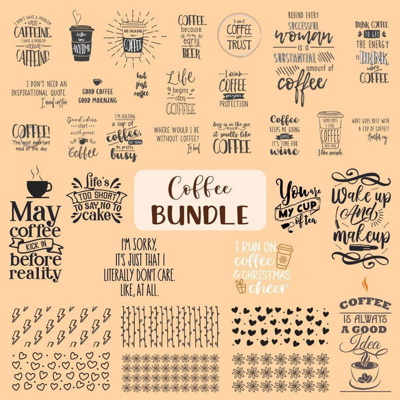 Coffee Bundle - Cricut File - Svg, Png, Dxf, Eps - LightBoxGoodMan - LightboxGoodman