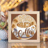 Coffee – Paper Cut Light Box File - Cricut File - 8x8 inches - LightBoxGoodMan - LightboxGoodman