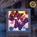 Colorful Butterfly – Paper Cut Light Box File - Cricut File - 8x8 inches - LightBoxGoodMan - LightboxGoodman