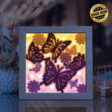 Colorful Butterfly – Paper Cut Light Box File - Cricut File - 8x8 inches - LightBoxGoodMan - LightboxGoodman