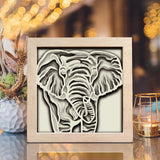 Colorful Elephant – Paper Cut Light Box File - Cricut File - 8x8 inches - LightBoxGoodMan - LightboxGoodman