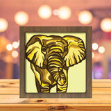 Colorful Elephant - Paper Cutting Light Box - LightBoxGoodman