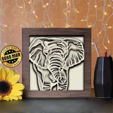 Colorful Elephant - Paper Cutting Light Box - LightBoxGoodman - LightboxGoodman