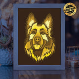 Colorful German Shepherd – Paper Cut Light Box File - Cricut File - 8x10 inches - LightBoxGoodMan - LightboxGoodman