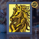 Colorful Horse – Paper Cut Light Box File - Cricut File - 8x10 inches - LightBoxGoodMan - LightboxGoodman