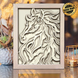 Colorful Horse – Paper Cut Light Box File - Cricut File - 8x10 inches - LightBoxGoodMan - LightboxGoodman