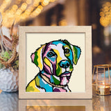 Colorful Labrador – Paper Cut Light Box File - Cricut File - 8x8 inches - LightBoxGoodMan
