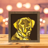 Colorful Labrador - Paper Cutting Light Box - LightBoxGoodman