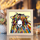 Colorful Sheep – Paper Cut Light Box File - Cricut File - 8x8 inches - LightBoxGoodMan - LightboxGoodman