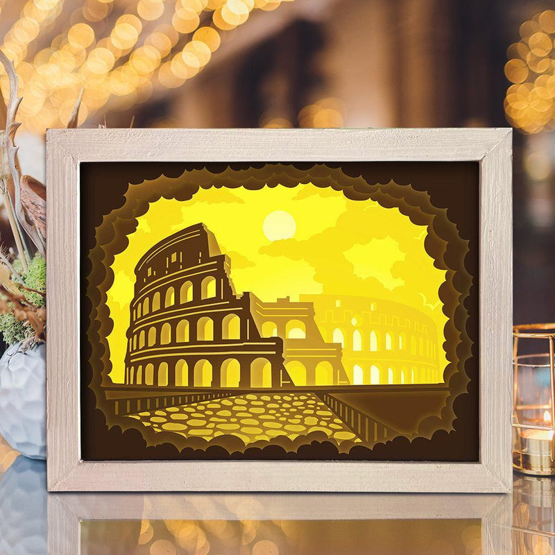 Colosseum 1 - Paper Cut Light Box File - Cricut File - 8x10 Inches - LightBoxGoodMan - LightboxGoodman