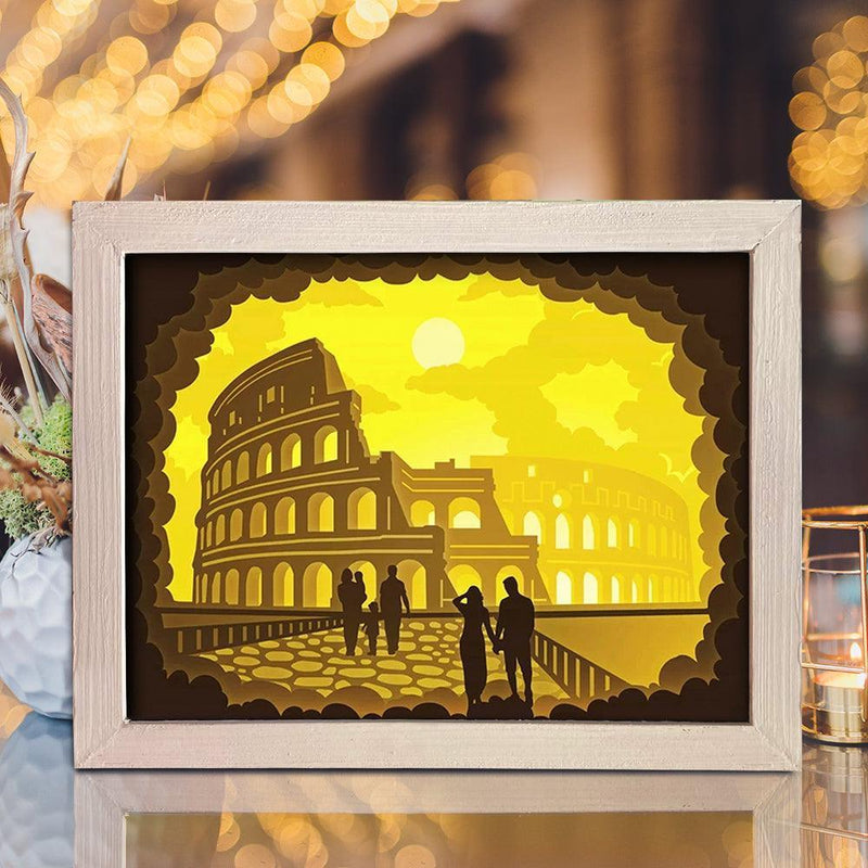 Colosseum 2 - Paper Cut Light Box File - Cricut File - 8x10 Inches - LightBoxGoodMan - LightboxGoodman