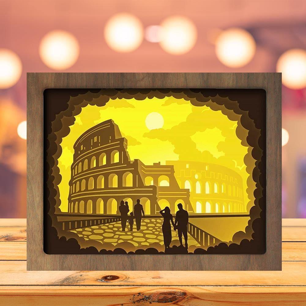 Colosseum 2 - Paper Cutting Light Box - LightBoxGoodman - LightboxGoodman