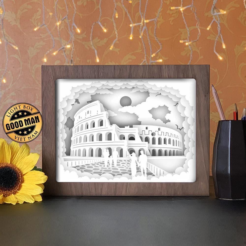 Colosseum 2 - Paper Cutting Light Box - LightBoxGoodman - LightboxGoodman