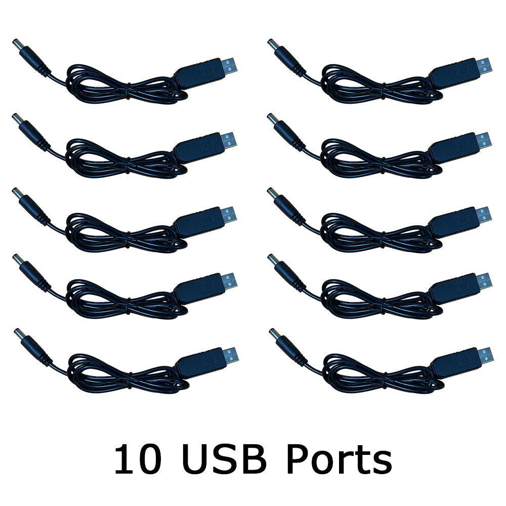Combo 10 USB Port (Input 5v - Output 12V) - LightboxGoodman