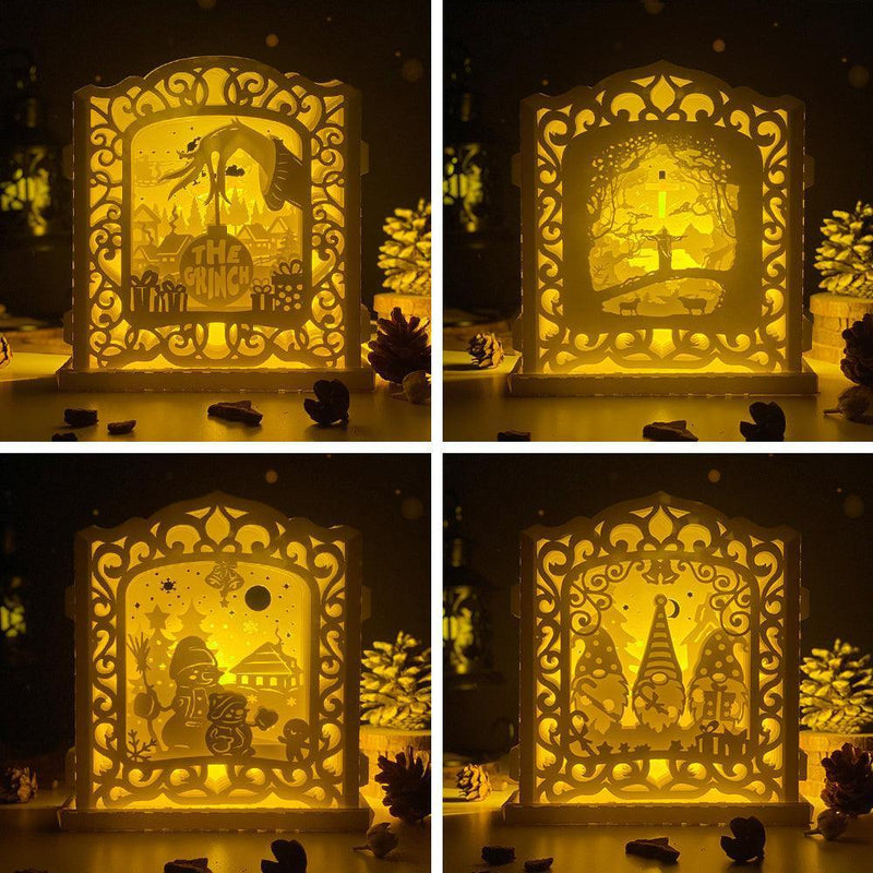 Combo 4 Merry Christmas 1 - Pop-up Light Box File - Cricut File - LightBoxGoodMan - LightboxGoodman