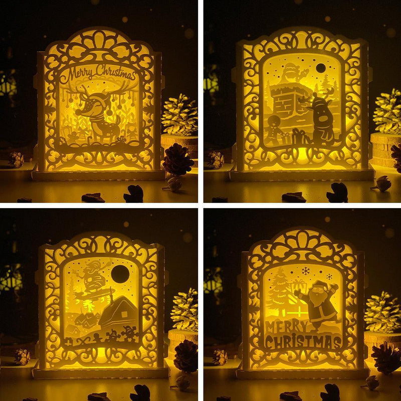 Combo 4 Merry Christmas 3 - Pop-up Light Box File - Cricut File - LightBoxGoodMan - LightboxGoodman