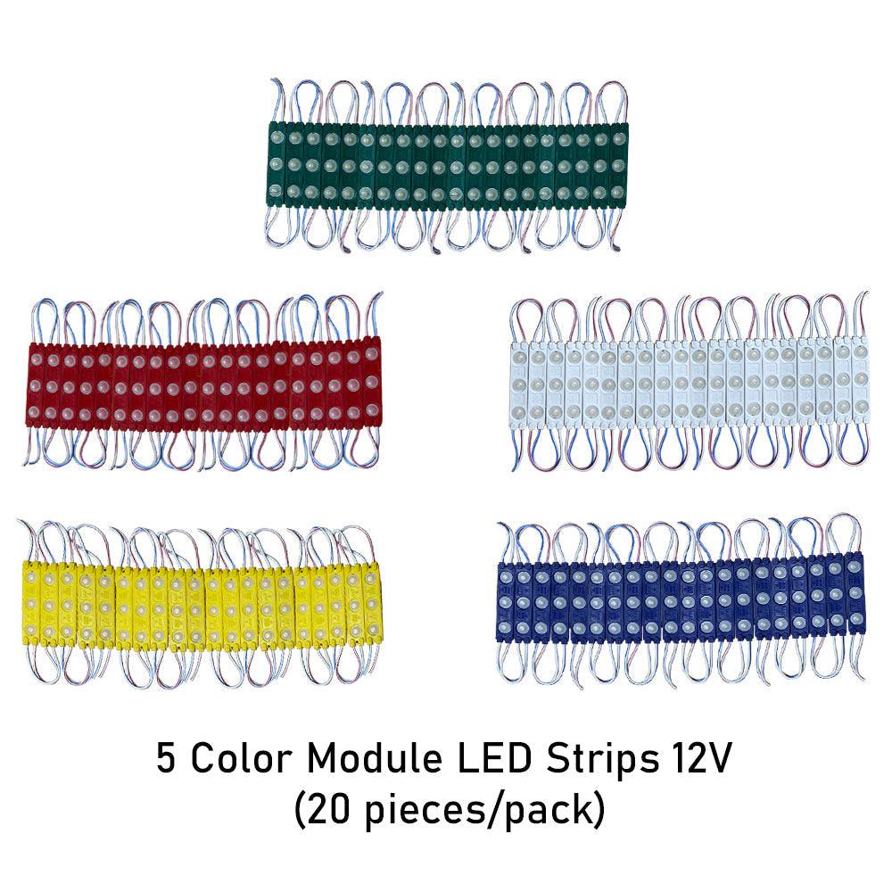 Combo 5 Colors Module Led Strips 12V (20 Pieces/Pack) - LightboxGoodman
