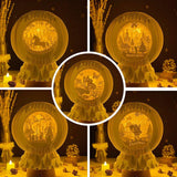 Combo 5 Merry Christmas - 3D Pop-up Light Box Globe File - Cricut File - LightBoxGoodMan