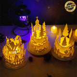 Combo Merry Christmas 13 - 3D Dome Lantern File - Cricut File - LightBoxGoodMan - LightboxGoodman