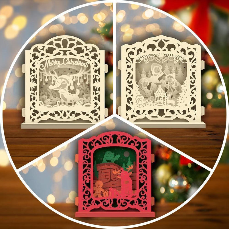 Combo Merry Christmas 2 - Pop-up Light Box File - Cricut File - LightBoxGoodMan - LightboxGoodman