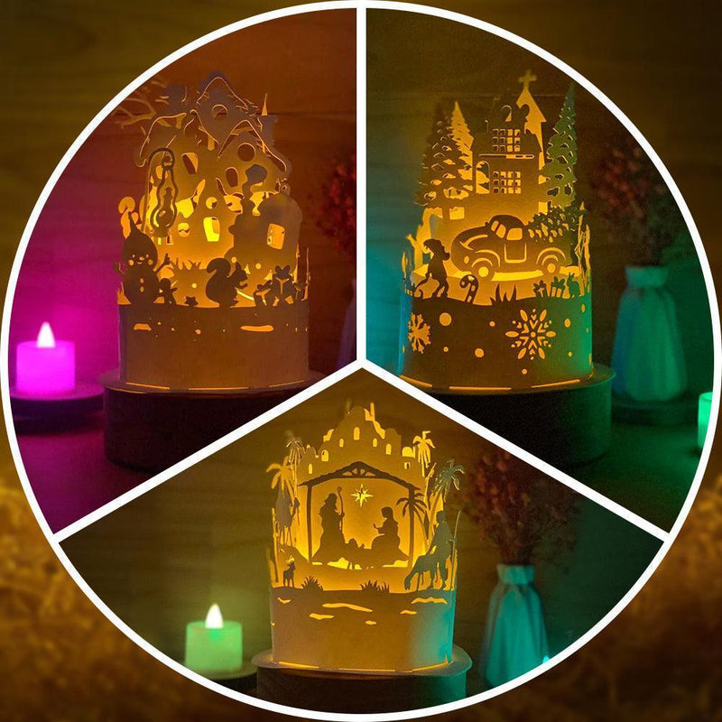 Combo Merry Christmas 7 - 3D Dome Lantern File - Cricut File - LightBoxGoodMan - LightboxGoodman