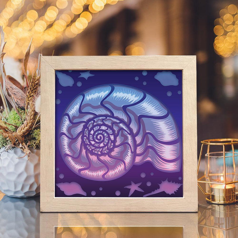 Conch – Paper Cut Light Box File - Cricut File - 8x8 inches - LightBoxGoodMan - LightboxGoodman