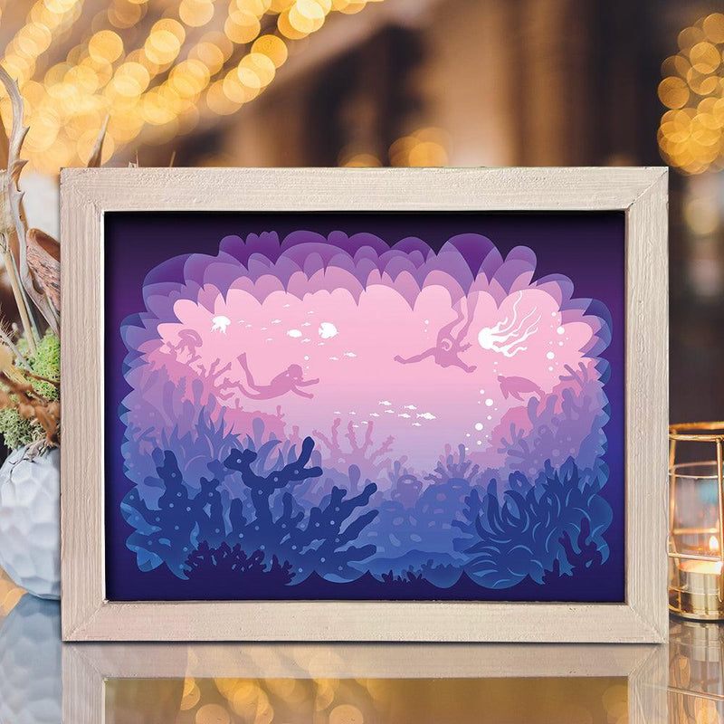 Coral - Paper Cut Light Box File - Cricut File - 8x10 Inches - LightBoxGoodMan - LightboxGoodman