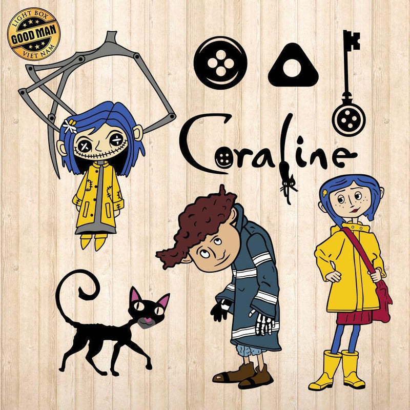 Coraline - Cricut File - Svg, Png, Dxf, Eps - LightBoxGoodMan - LightboxGoodman