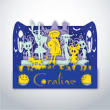 Coraline  - Paper Cut Mini-Showcase File - Cricut File - 10x12cm - LightBoxGoodMan