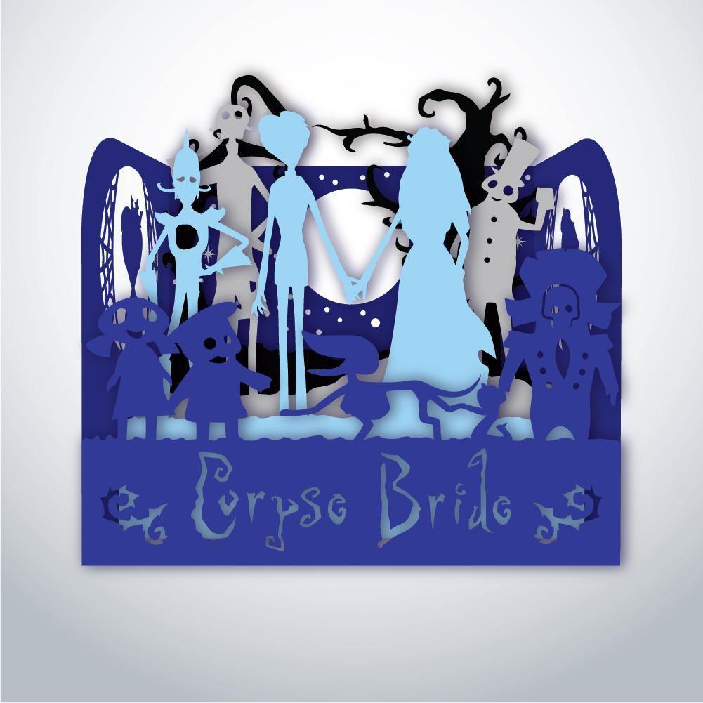 Corpse Bride - Paper Cut Mini-Showcase File - Cricut File - 10x12cm - LightBoxGoodMan - LightboxGoodman