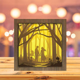 Couple in the Forest - Paper Cutting Light Box - LightBoxGoodman