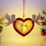 Couple Love - 3D Cupid Couple Heart Lantern File - Cricut File - LightBoxGoodMan