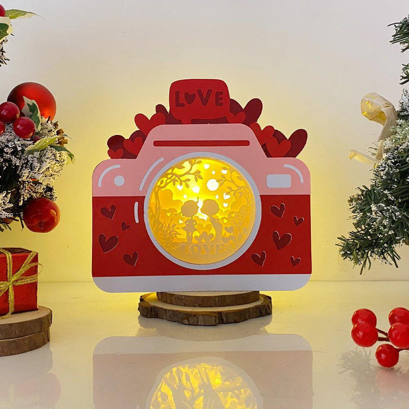 Couple Love - Paper Cut Camera Light Box File - Cricut File - 7,9x7,9 Inches - LightBoxGoodMan - LightboxGoodman