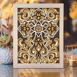 Cross Mandala 2 – Paper Cut Light Box File - Cricut File - 8x10 Inches- LightBoxGoodMan - LightboxGoodman