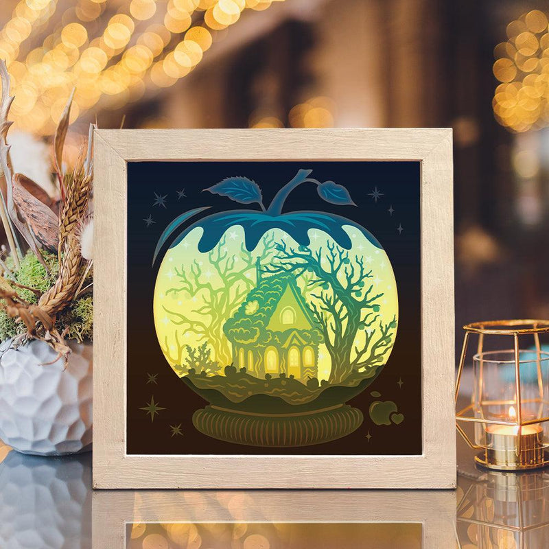 Crystal Apple – Paper Cut Light Box File - Cricut File - 20x20cm - LightBoxGoodMan - LightboxGoodman